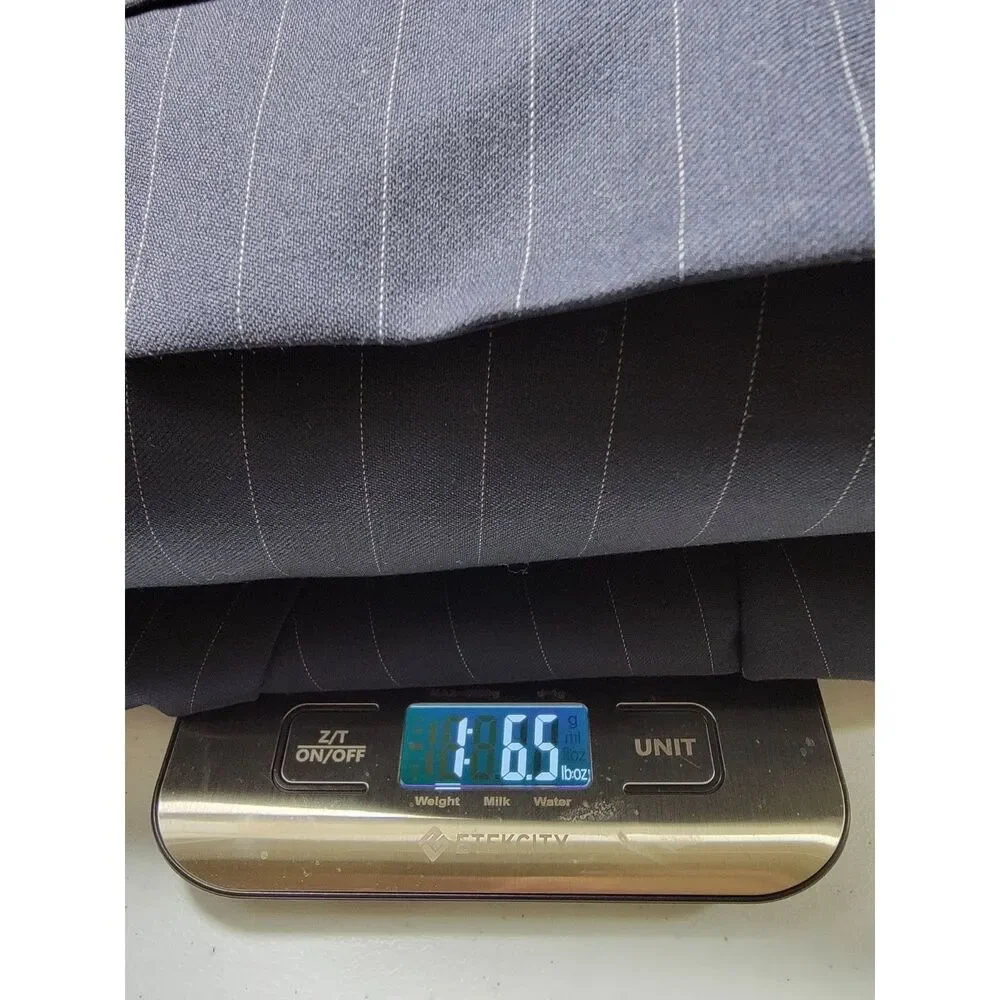 Lauren Ralph Lauren Men's Navy Wool Pinstripe Two Button Blazer Suit Jacket- 41R